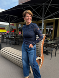 Kanten top donker blauw